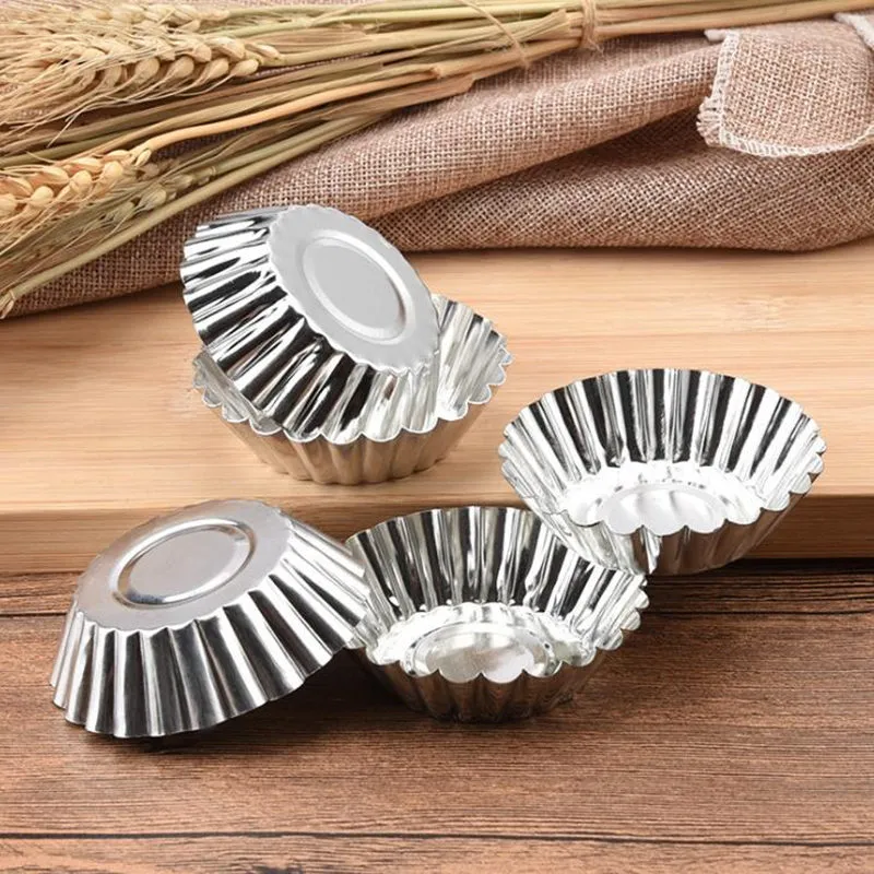 7 cm muffin cupcake copos de metal rodada para muffin cupcake diy cozimento fondant muffin bolo copos moldes f20173427