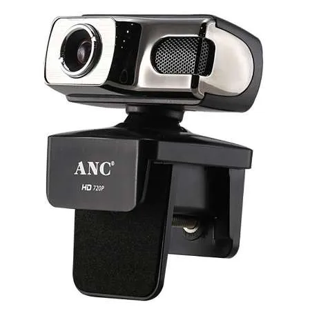 Aoni ANC Webcam HD 720P 12 Mega USB Web Cam Free Drive Smart TV Desktop PC Computer Video Laptop Camera Notte con microfono