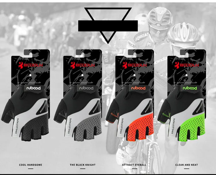 Boodun Cykelhandskar Halvfinger Cykelhandskar Bike Gel Pad Racing Cykla Gloves Guantes Ciclismo Luva Guantes Bisiklet