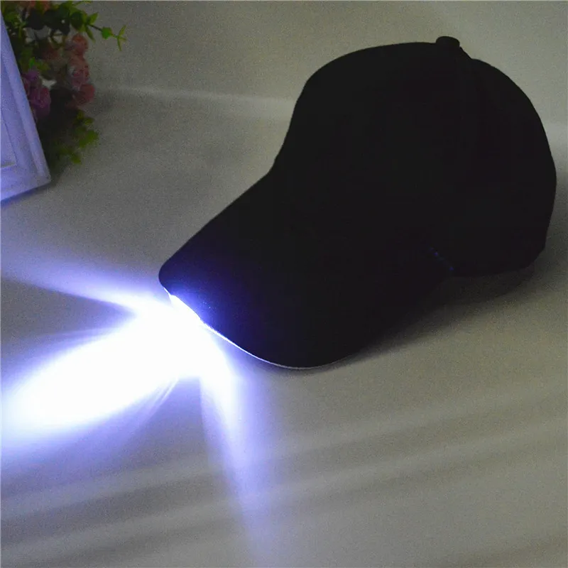 Новый темный яркий свечение чтение Рыбалка бег трусцой свет LED бейсболка спортивные шляпы световой шляпа для женщин мужчин