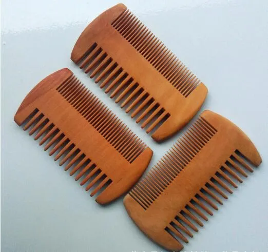 Карманная деревянная расческа для бороды, двухсторонняя суперузкая толстая деревянная расческа, Pente Madeira Lice Pet Hair Tool XB1