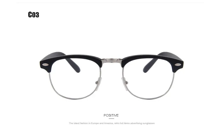 Nieuwe Collectie Classic Retro Clear Lens Nerd Frames Bril Mode Merk Mannen Vrouwen Brillen Vintage Half Metalen Eyewear Frame