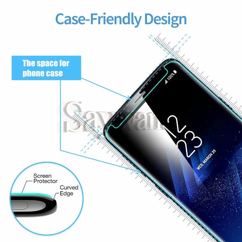 Vetro temperato case friendly Samsung Galaxy Note 20 S20 Ultra Note10 S10 Plus Curve Case Version Case Telefono Protettore WI4872340