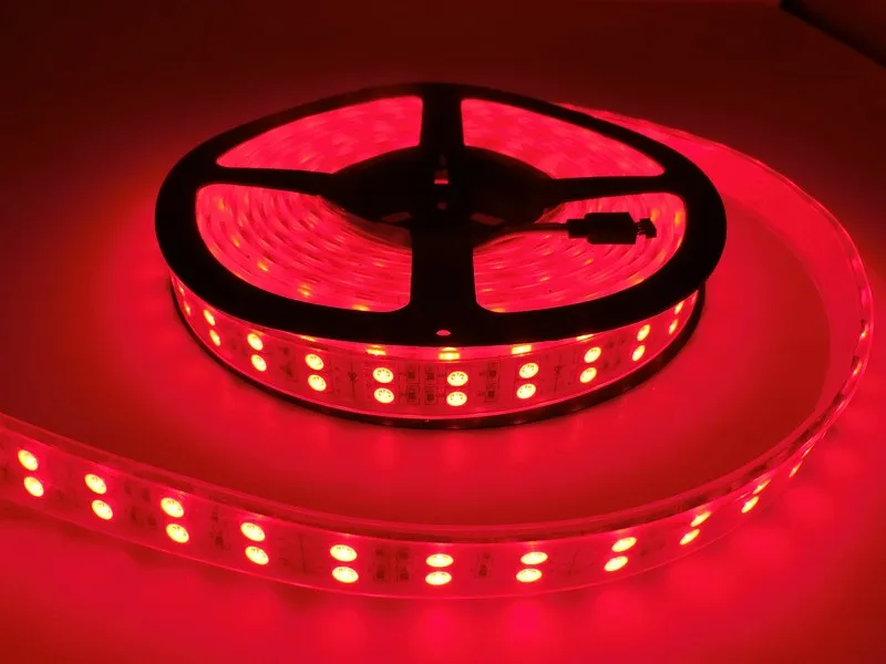 LED Strip 5050 120 LED / M DC12V Silikonowa Rurka Wodoodporna Elastyczna LED Light Light Double Row 5050 Taśmy LED 5M / 