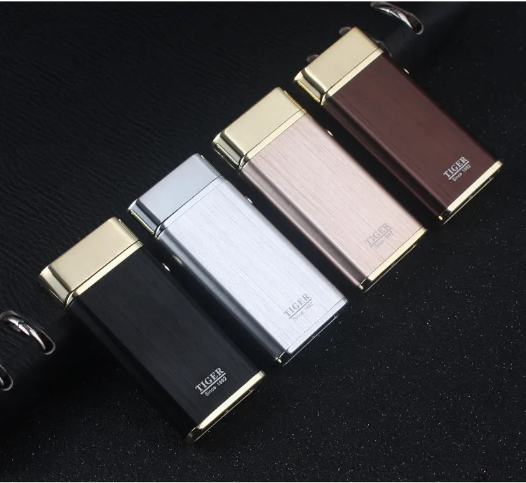 New Arrival Tiger 921 Open-cover Double Arc Smart Cigarette Lighter USB Charging Windproof Lighter Torch Metal Wire Business Gift