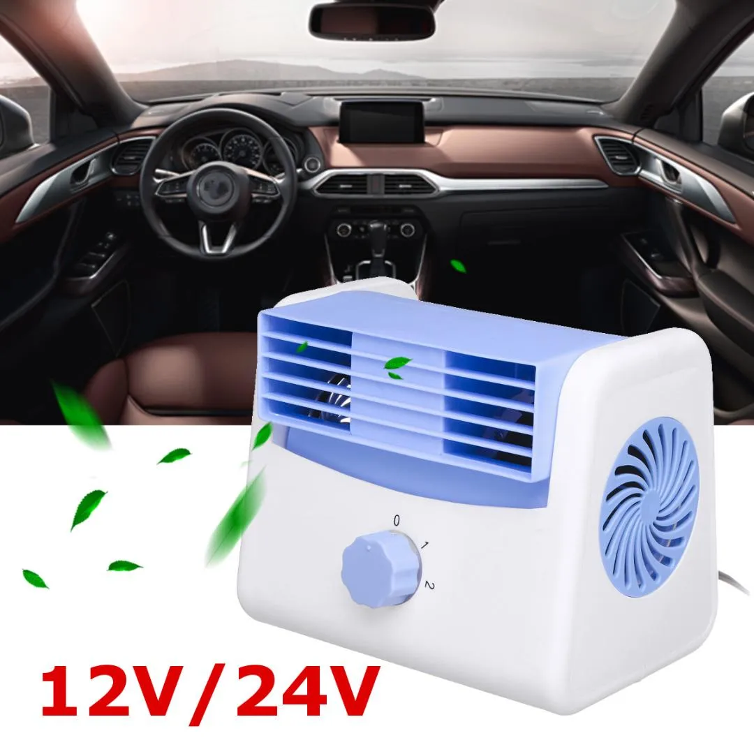 12V / 24V Blaues Auto Blattlose Klimaanlage Lüfter Kühllüfter Mit Ladegerät  Tragbare Blasiglose Einstellbare Mini Automobilfans Von 20,63 €