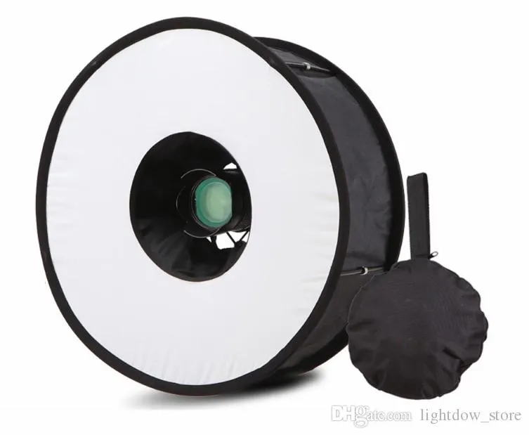 45CM Lightdow طوي الدائري فلاش Speedlite الناشر تبادل لاطلاق النار ماكرو جولة الفوتوغرافي Softbox لنيكون كانون بنتاكس سوني GODOX SPEEDLIGHT تقييما 4.7 / 5 بس