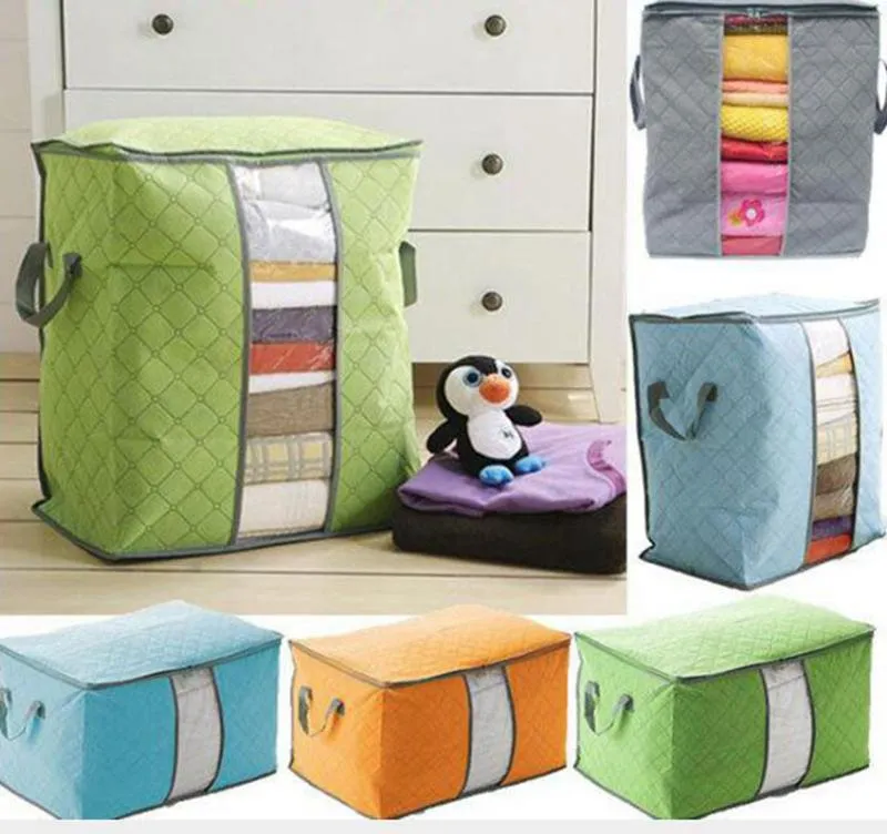 Folding Bag Clothes Blanket Bedding Storage Organizer Under Bed