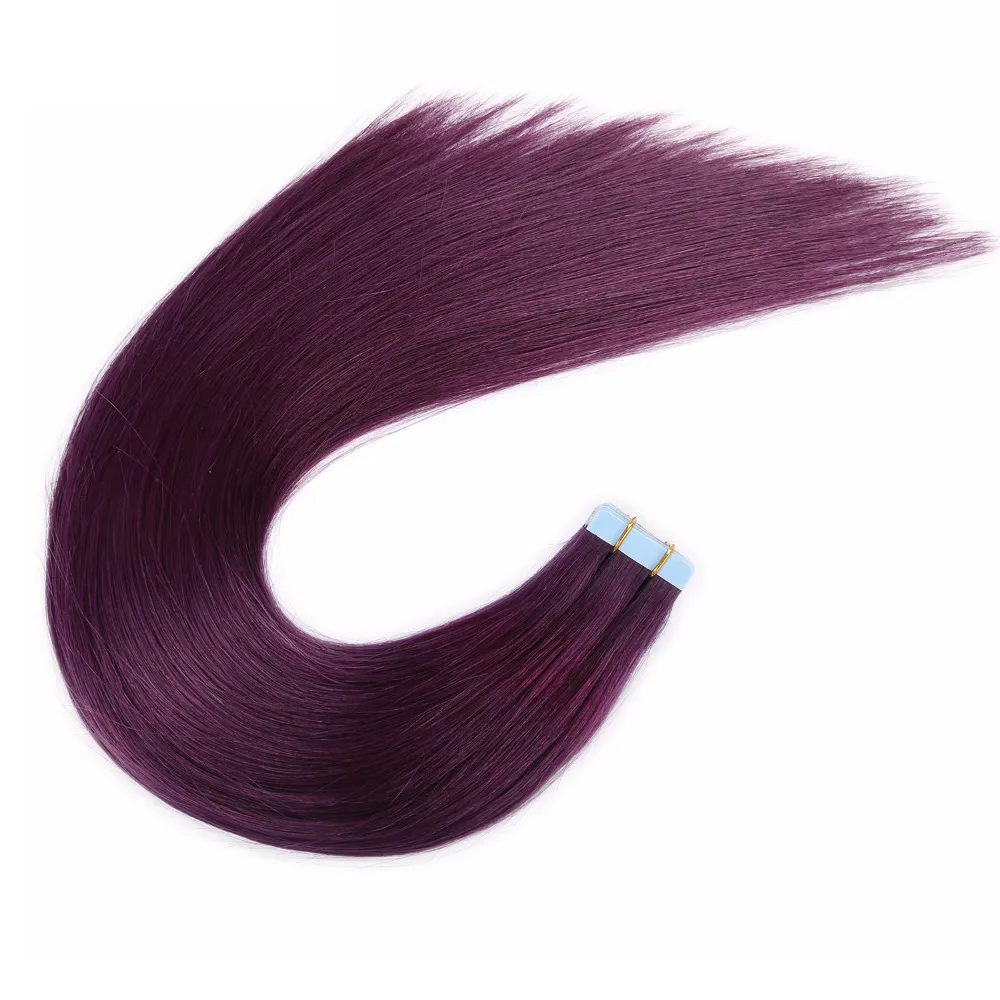 Malaysian Peruvian Brazilian Inaian Hair Tape In Human Hair Extensions 100g 40pcs Mac Makeup Extensions De Cheveux For Sale