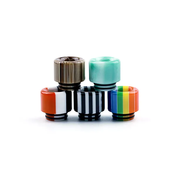 Cogumelos arco-íris coloridos resina 810 fio ponta de gotejamento bocal de furo largo para tfv8 grande bebê goon 528 rda tf12 príncipe