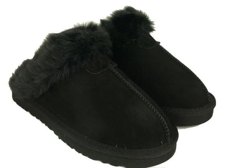 Nuove calde pantofole in pelle scamosciata di mucca Pantofole da donna da uomo Stivali da donna Stivali da neve Designer di marca Pantofole in cotone per interni Pantofola in pelle