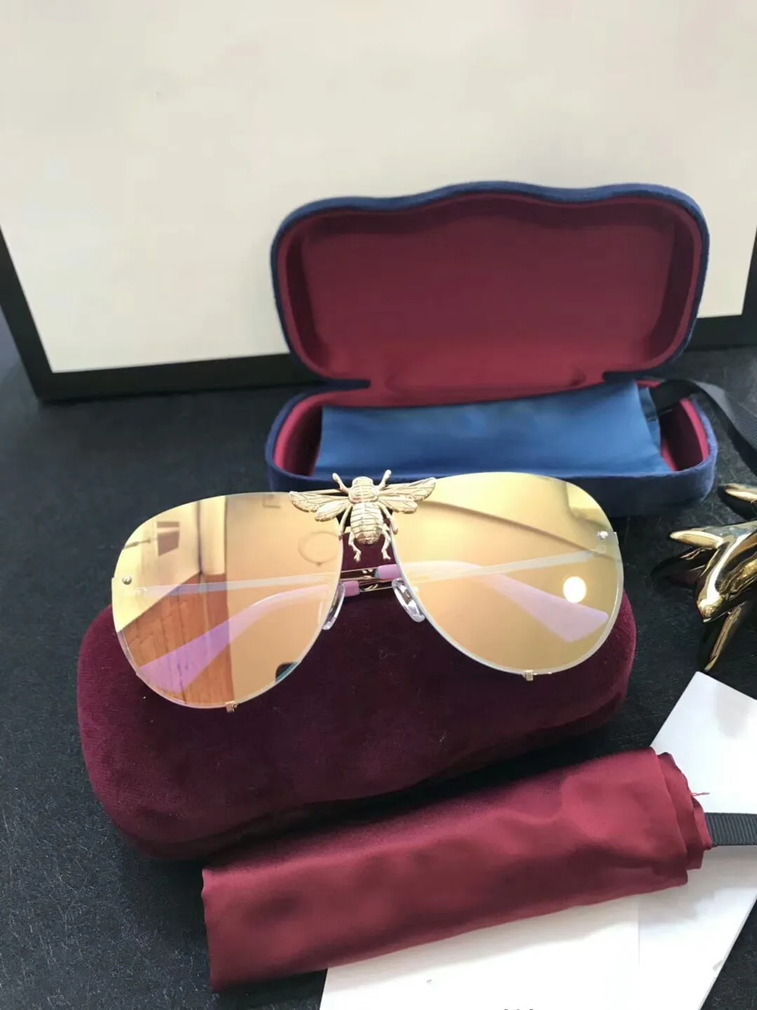New designer sunglasses 2238 sunglasses for women men sun glasses women brand designer coating UV protection Pearl rivets fashion sunglasses
