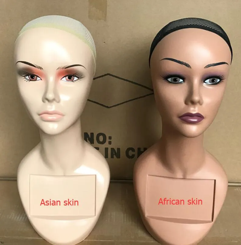 Afro American Mannequin Head for Wigs Black Mannequin Head with Female Face  Bald Mannequin Head for Making Wigs
