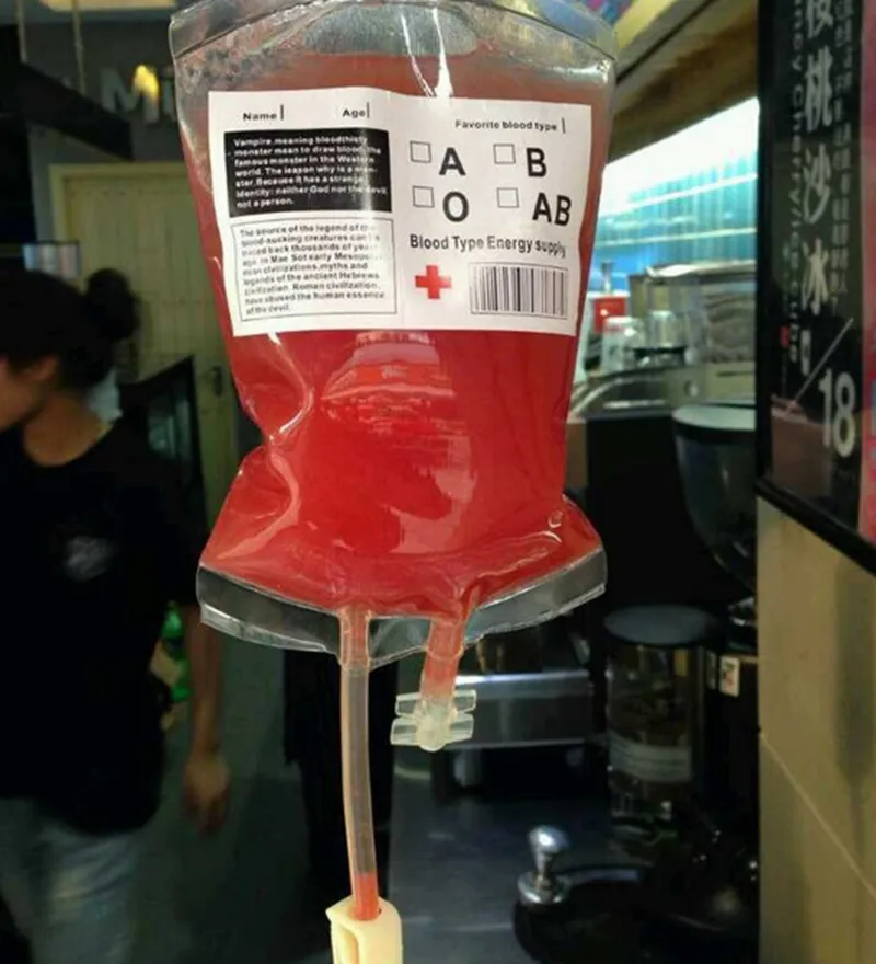 10 Sacchetti Di Sangue Per Halloween - Riutilizzabili In PVC - Con Clip, Etichette E Siringa - Decorazioni Horror Per Feste