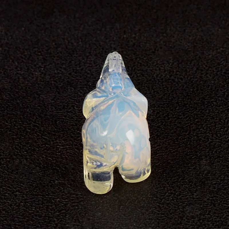 Dingsheng Naturalny Kryształ Kamień Kwarcowy Opal Elephant Figurka Rzeźba Kamień Zwierząt Longevity Turkusowy Healing Reiki Kamienie rzemiosło