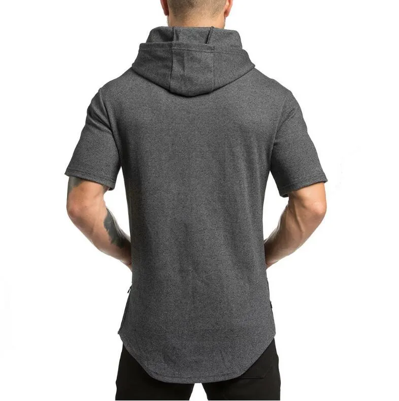 Diseñador de la marca-Mens Jogger Hoodie Camiseta de manga corta Nueva moda Algodón Casual Camisa para hombre para cremallera Pullover Chándal
