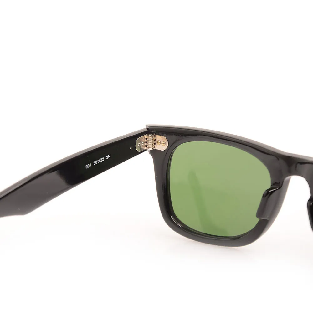 Wysokiej jakości deski męskie okulary przeciwsłoneczne czarne ramy zielone okulary soczewki metalowe zawiasy przeciwsłoneczne marka marki okularów przeciwsłonecznych projektant marki s8840573
