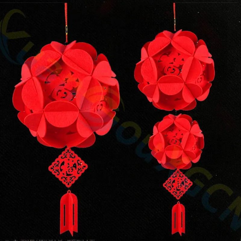 Diy não-tecido chinês ano novo festival hortênsia lanterna pingente quarto bar hotel decorações de festa casamento flor ornamento