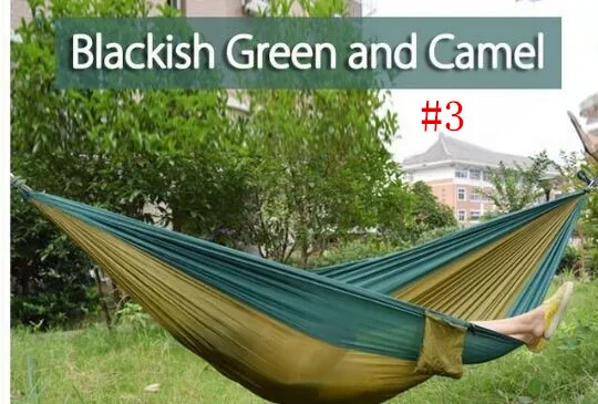 Nylon portátil Única Pessoa Hammock 230 * 90 cm Parachute Parachute Tecido Hammock Para Viagem Caminhadas Mochila Camping Rede