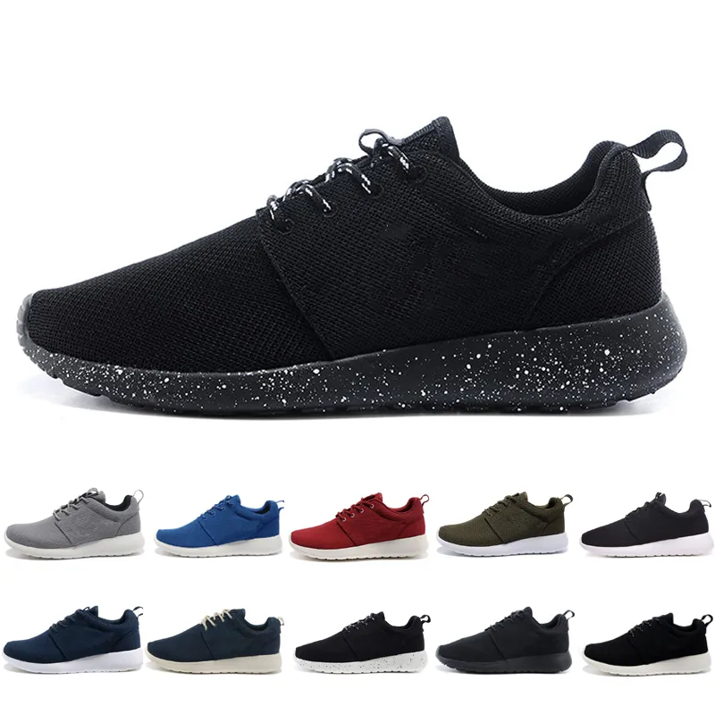 roshe run one 1.0 Olímpicos de Londres Hombres Zapatillas de running Olímpicos de Londres Todo negro Rojo Blanco Gris Azul Al aire libre Correr excursionismo Zapatillas