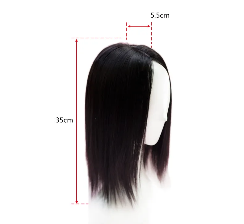 2018 New Fashion Mono Lace hair toupee thin skin natural Hair Topper Long Hairpiece Top Women's Wig Straight hair replacement clip closure