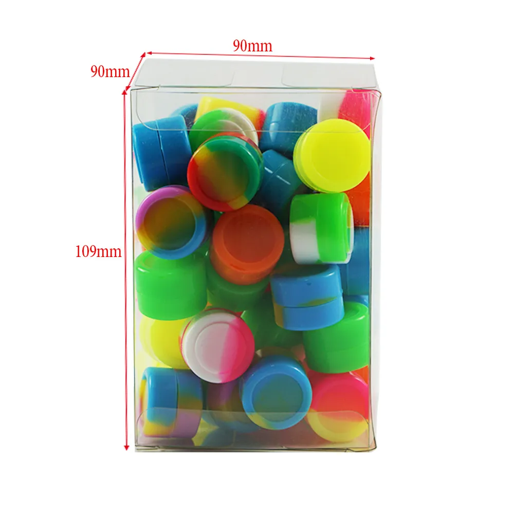 Silicone containers 2ml Smoking Non-stick Concentrate Container Oil Dabber Storage jar