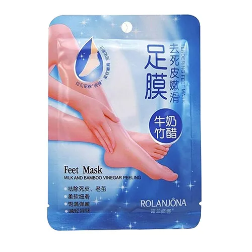 Baby exfoliating mjölk bambu ättika fot mask peeling förnyelse ta bort fötter mask död hud cuticles skönhet fötter vård