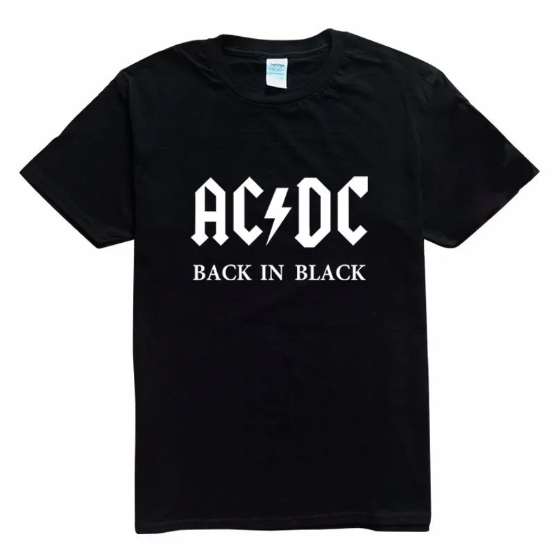 新しい AC/DC バンドロック Tシャツメンズ acdc グラフィック Tシャツプリントカジュアル Tシャツ O ネックヒップホップ半袖コットントップ