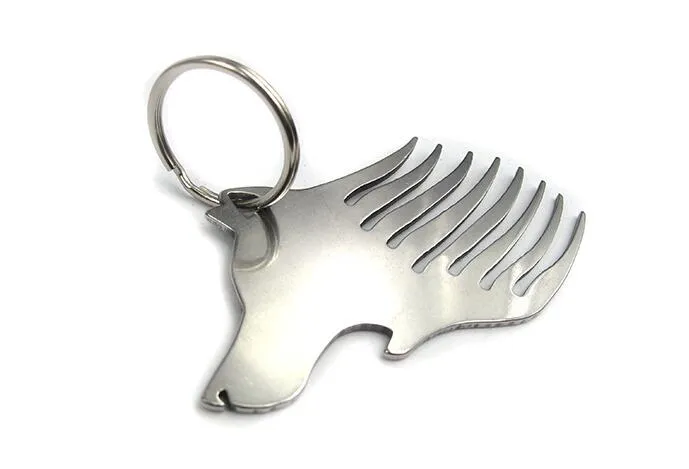 Bread Comb Wolf Beer Opener Keychain Box Cutter Pry Keychain Pocket Bottle Opener Tool Pocket Comb
