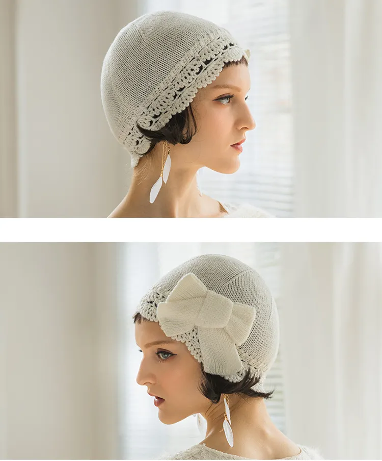 Pillbox Hat Fascinator Beret Wedding Party Top Hat Church Wool Hat For Women