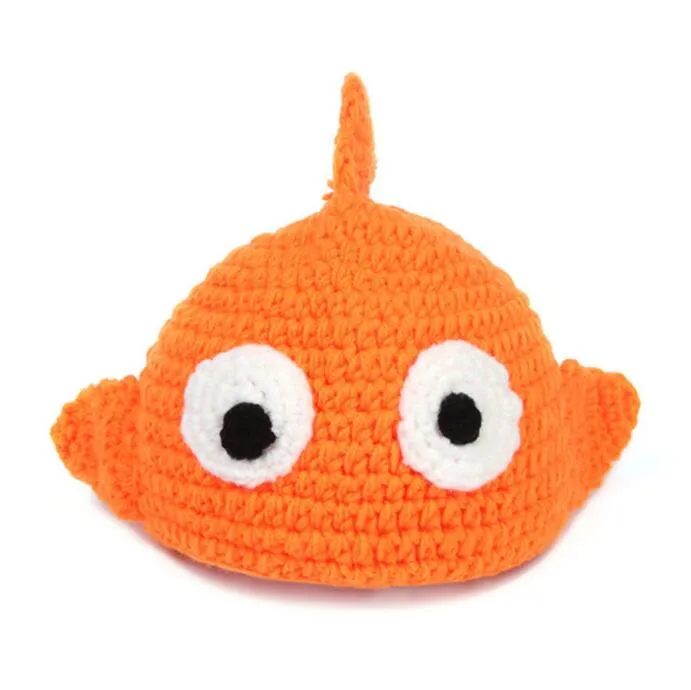 Handmade Knitted Fish And Fish Baby Beanie Hat For Newborn