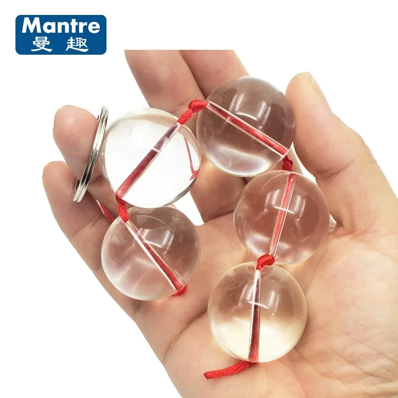 Diameter 30mm Glas Anale Kralen Vaginale Ballen DildoS Sex Speelgoed Vrouwelijke Sex Producten Vagina Kegel Balls voor Dames Crystal Massager Y18102305