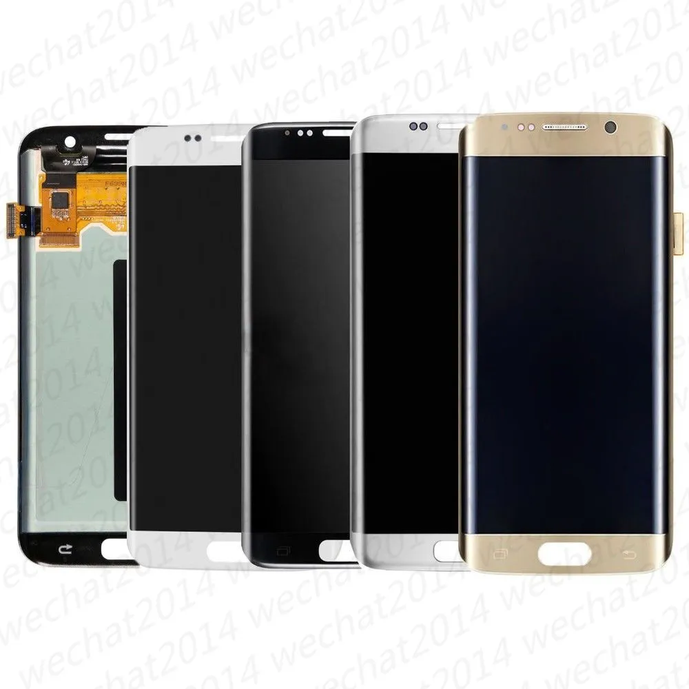 5PCS LCD-skärm Touch Screen Digitizer Assembly Reservdelar till Samsung Galaxy S7 Edge Amoled G935 G935A G935F