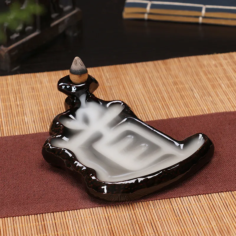 24 Style Ceramic Burner Fragrance Lotus Holder Censer Creative Aromatherapy Backflow Incense Cones Burner Stick Incense Censer3373211