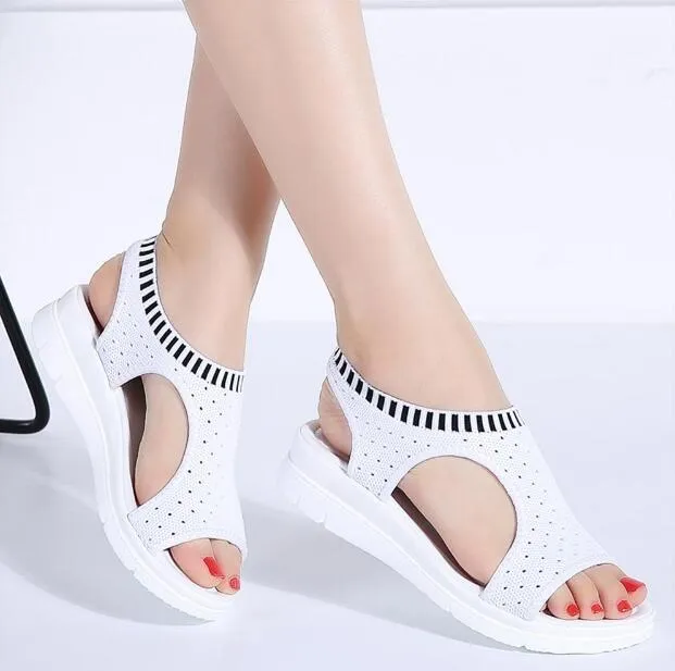 2018 Mujeres Sandalias Para El Verano 누에바 Plataforma Sandalias Comodidad Transpirable Compras Se? oras Caminando Zapatos