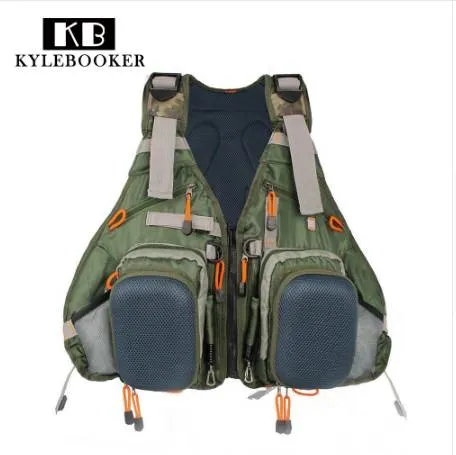 Justerbar fluga Fiske Vest Fiske Ryggsäck Utomhus Sport Gilet Fiske Jacka Kläder Väska med Fly Patch