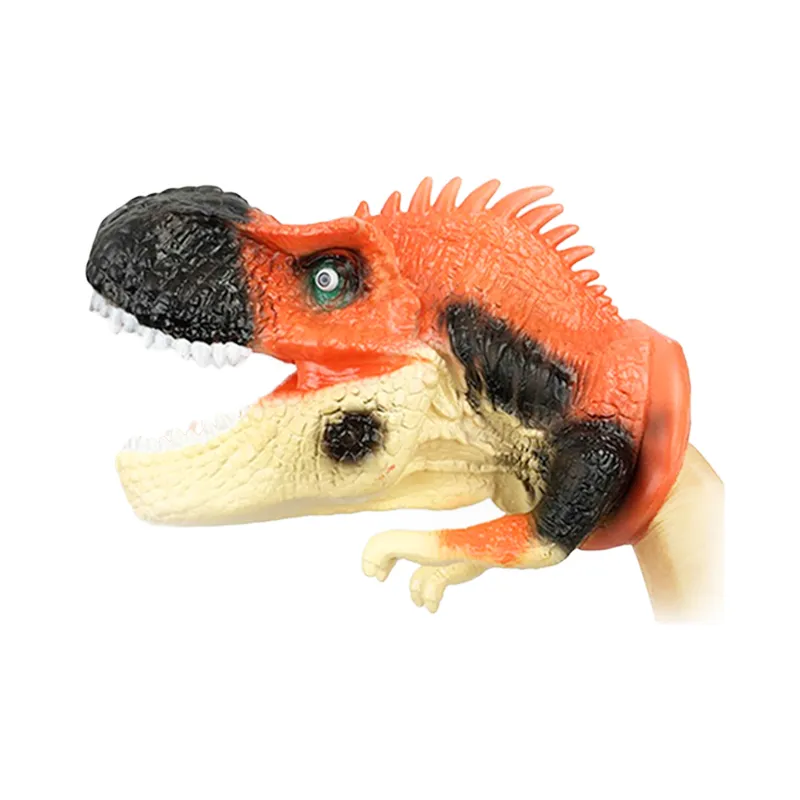 Jurassic realistic dinosaur soft rubber glove hand puppet toy Simulation Dinosaurs trick toys Teenager Puppet Doll Animal props