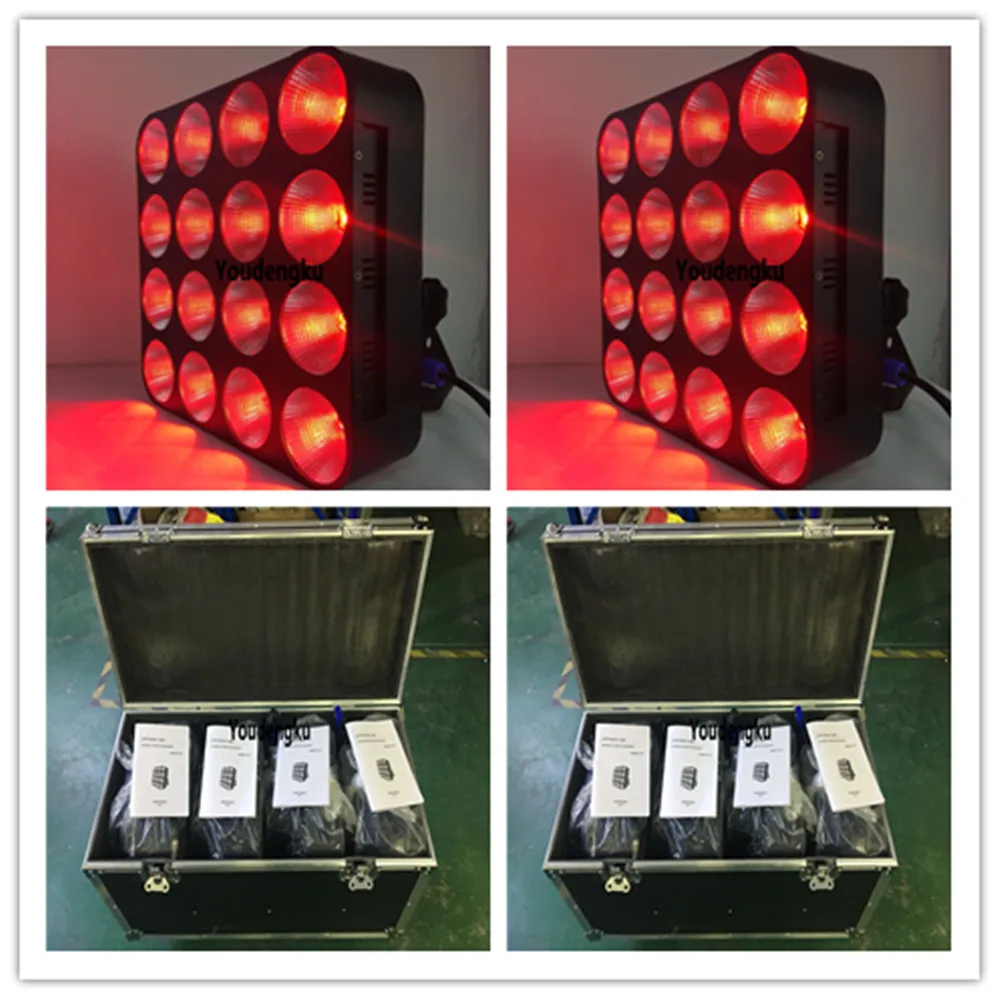 8 peças com casos 16 cabeça * 30 W RGB COB LED matriz iluminação DMX Stage Blinder Matrix LED TV Matrix Light