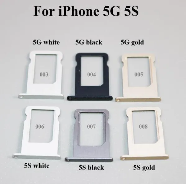 Держатель SIM-карты лоток Слот для iPhone 5G 5S 6 6S 6S Plus 7G 7 Plus 8 8 плюс х адаптер Торцевые запасные части