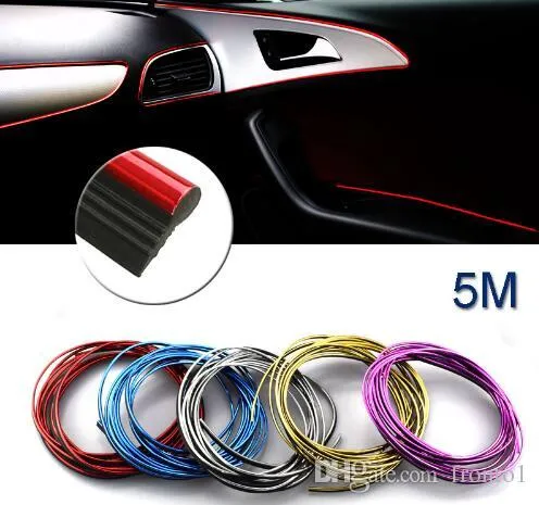 5M voiture style marque autocollants et décalcomanies intérieur décoratif 3D fil autocollants décoration bande sur voiture-style Auto accessoires