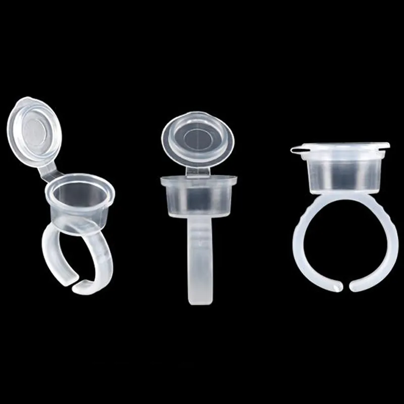 Microblading Accessories Tattoo Ink Ring Cups/Caps for Permanent Makeup Disposable Micro Pigment Cups Glue Cups Tattoo Tools Supplies