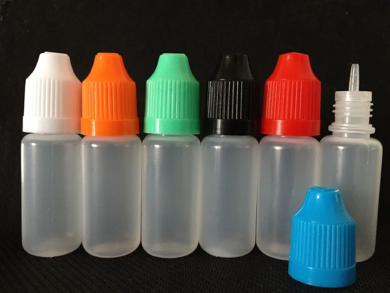 PE Needle Bottles 3ml 5ml 10ml 15ml 20ml 30ml 50ml 60ml 100ml 120ml Plastic Soft Bottle with Childproof Cap Thin Dropper Tips