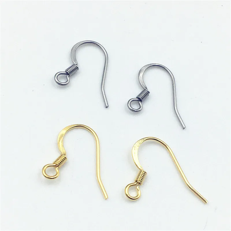 stainless steel Earring Hook Ear Hook Clasp With Bead Charms Jewelry Findings for DIY Fashion Hot