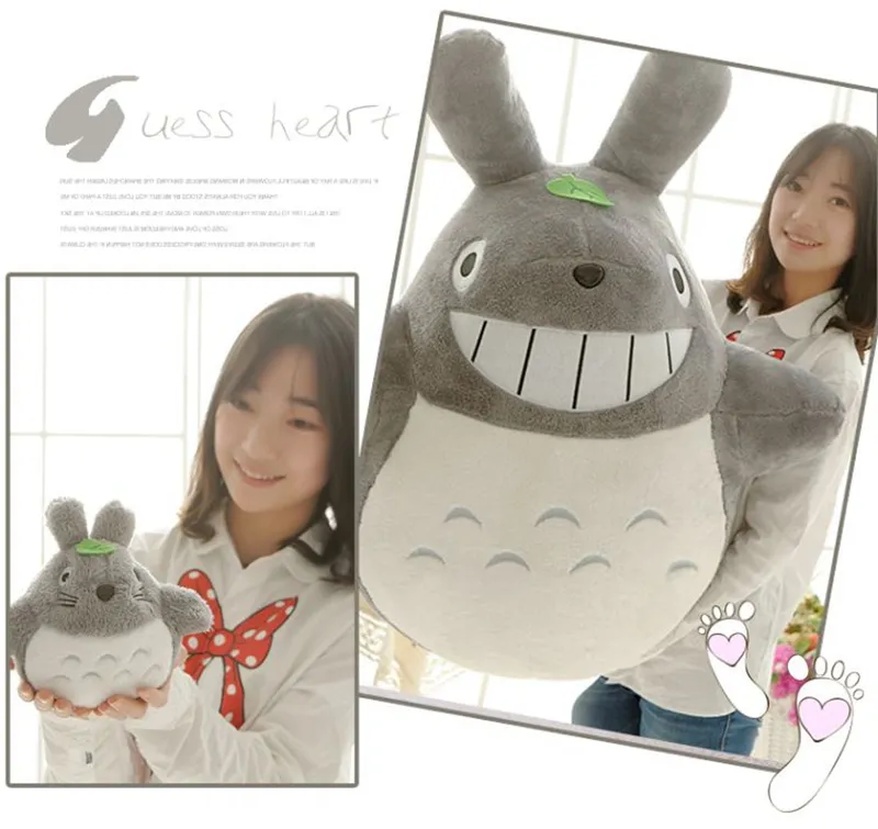 Dorimytrader kawaii japanska anime totoro plysch leksak stor fylld mjuk tecknad totoro barn docka katt kudde för barn och vuxna 180cm