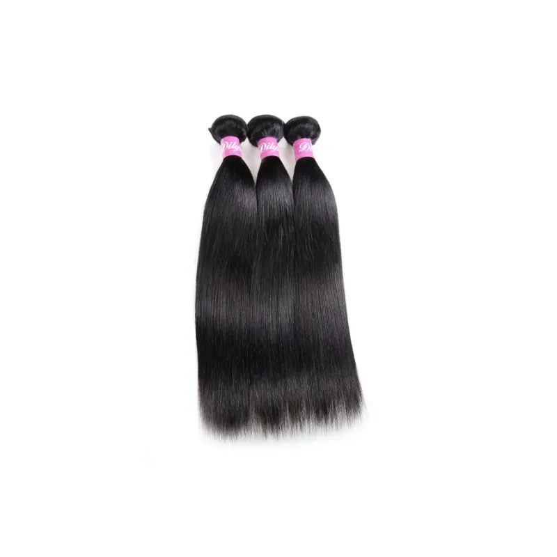 Brazilian Virgin Human Hair 3 buntar 30-40 tum långa tum raka hårförlängningar Dubbla inslag 95-100 g/styck buntar