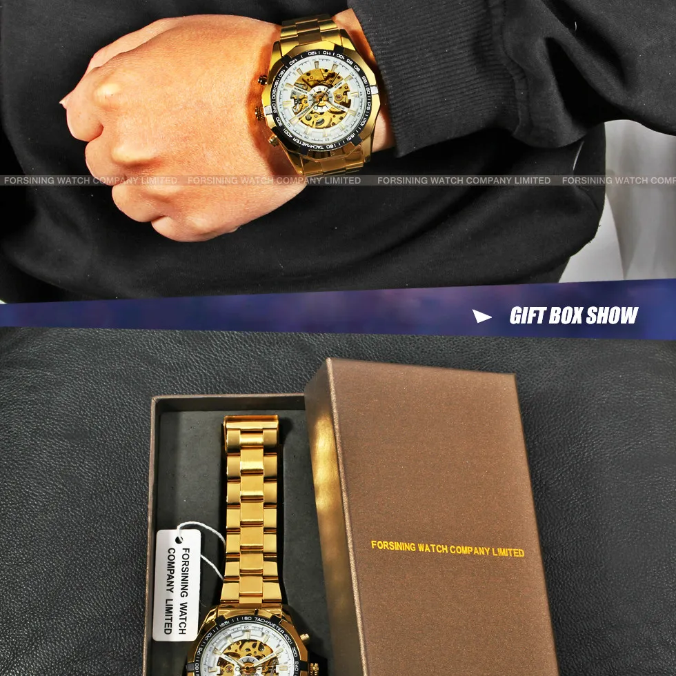 WINNER Automatic Watch Men s Classic Transparent Skeleton Mechanical Watches FORSINING Clock Relogio Masculino With Box