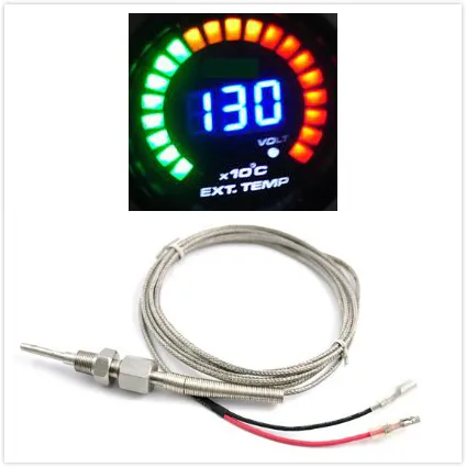 Noir 2quot 52mm voiture moteur numérique 20 LED EGT jauge de température des gaz d'échappement Auto voiture style EGT Gauge7562153