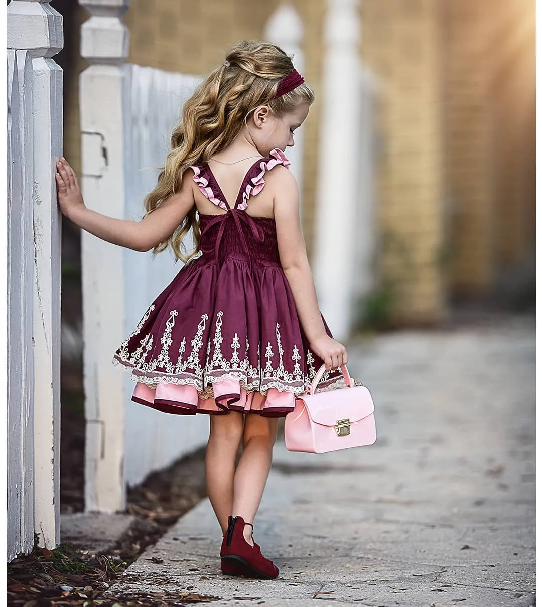 Burgundy deals toddler dress