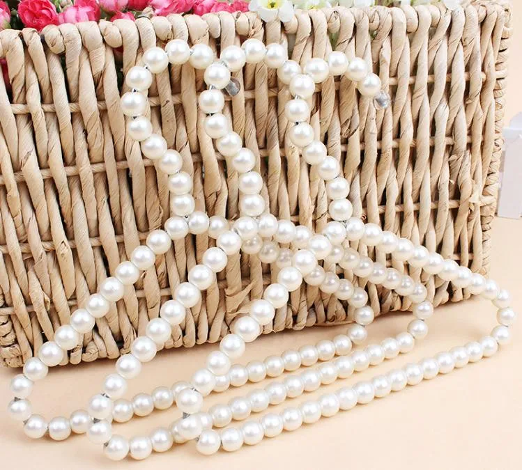 White Pearl Pet Clothes Rack Teddy Dog Clothes Hangers Pearl Hangers voor Baby Infant Fashion Pearl Hanger SN453