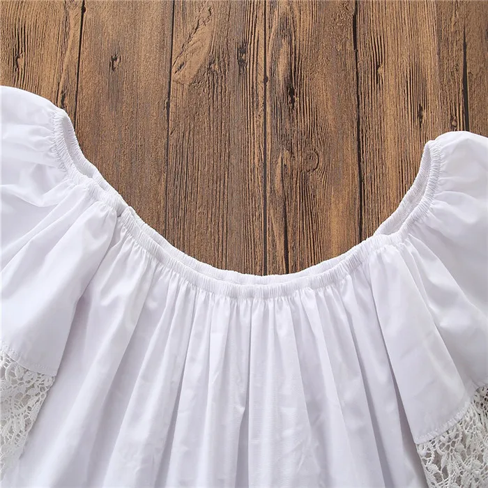 Meninas Crianças Conjuntos 2-7T Baby Girl Lace Shirts + Flower Alargamento Pants Ternos 2018 Nova Primavera infantil Princesa Outfits Crianças Roupa D401